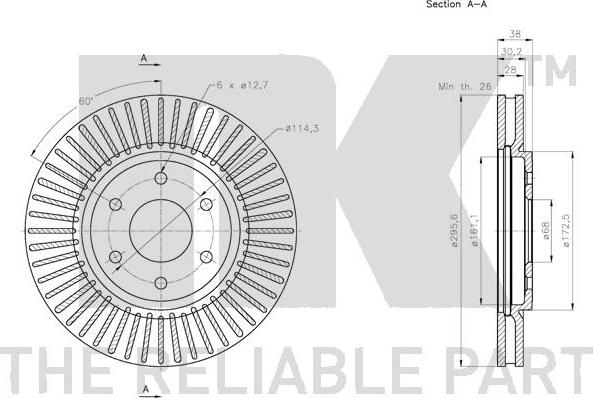 NK 312275 - Brake Disc autospares.lv