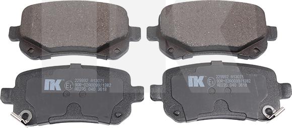 NK 229992 - Brake Pad Set, disc brake autospares.lv
