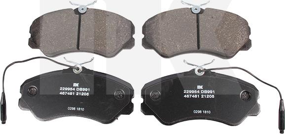 NK 229954 - Brake Pad Set, disc brake autospares.lv