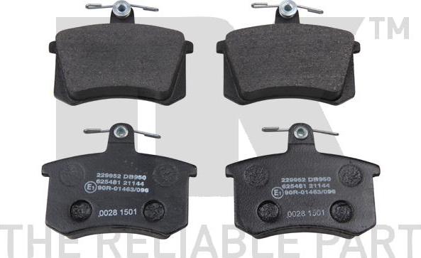 NK 229952 - Brake Pad Set, disc brake autospares.lv