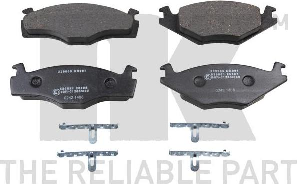 NK 229969 - Brake Pad Set, disc brake autospares.lv