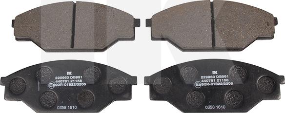 NK 229963 - Brake Pad Set, disc brake autospares.lv