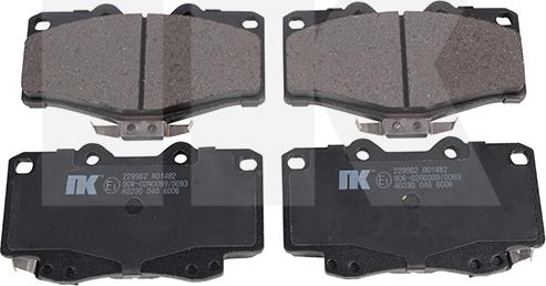 NK 229962 - Brake Pad Set, disc brake autospares.lv