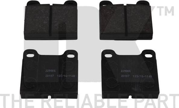 NK 229906 - Brake Pad Set, disc brake autospares.lv