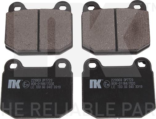 NK 229903 - Brake Pad Set, disc brake autospares.lv