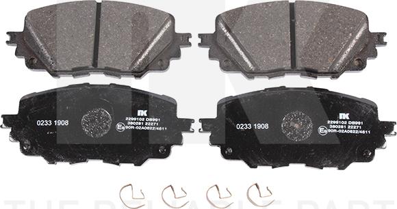 NK 2299102 - Brake Pad Set, disc brake autospares.lv