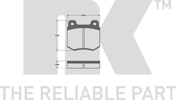 NK 229912 - Brake Pad Set, disc brake autospares.lv