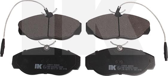 NK 229974 - Brake Pad Set, disc brake autospares.lv