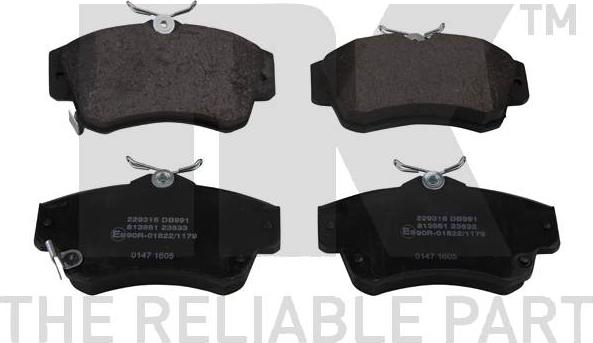 NK 229316 - Brake Pad Set, disc brake autospares.lv