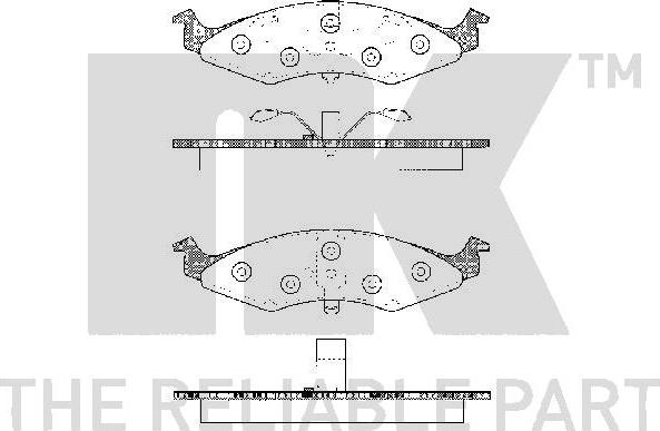NK 229313 - Brake Pad Set, disc brake autospares.lv