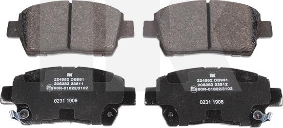 NK 224552 - Brake Pad Set, disc brake autospares.lv