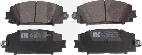 NK 2245104 - Brake Pad Set, disc brake autospares.lv