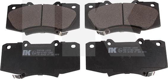 NK 2245100 - Brake Pad Set, disc brake autospares.lv
