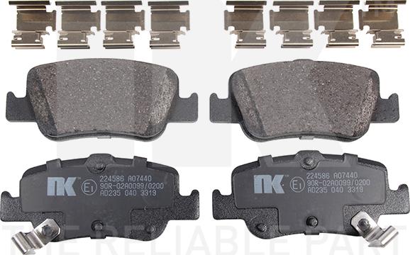 NK 224586 - Brake Pad Set, disc brake autospares.lv