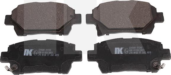 NK 224588 - Brake Pad Set, disc brake autospares.lv