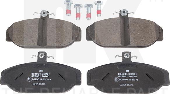 NK 224804 - Brake Pad Set, disc brake autospares.lv