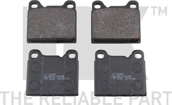 NK 224806 - Brake Pad Set, disc brake autospares.lv