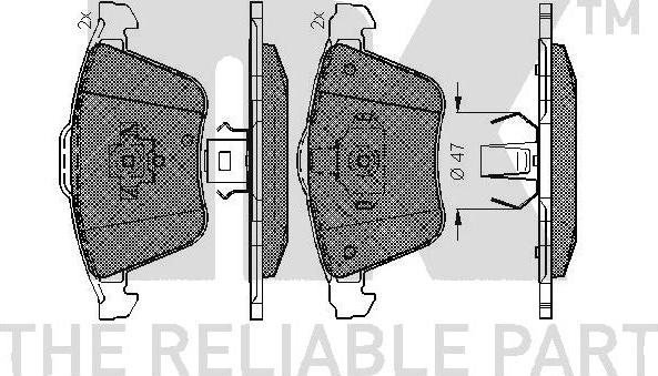 NK 224829 - Brake Pad Set, disc brake autospares.lv