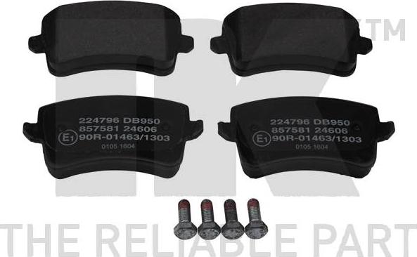 NK 224796 - Brake Pad Set, disc brake autospares.lv