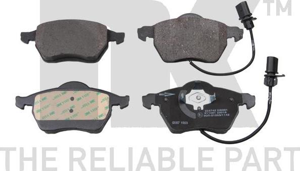 NK 224 742 - Brake Pad Set, disc brake autospares.lv