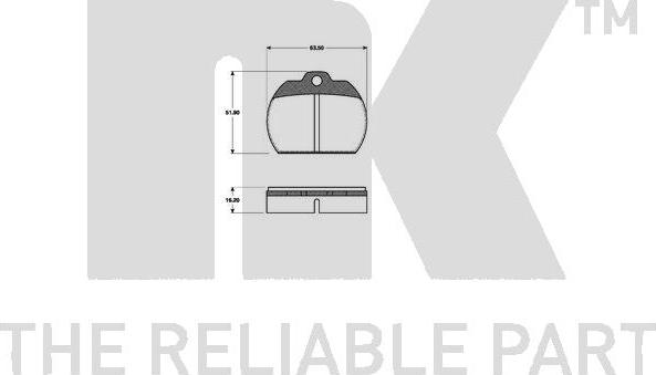 NK 224702 - Brake Pad Set, disc brake autospares.lv