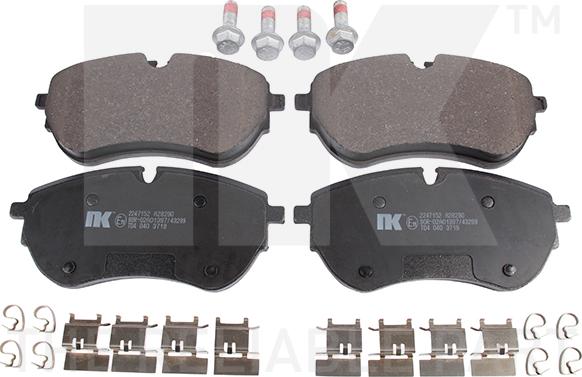 NK 2247152 - Brake Pad Set, disc brake autospares.lv