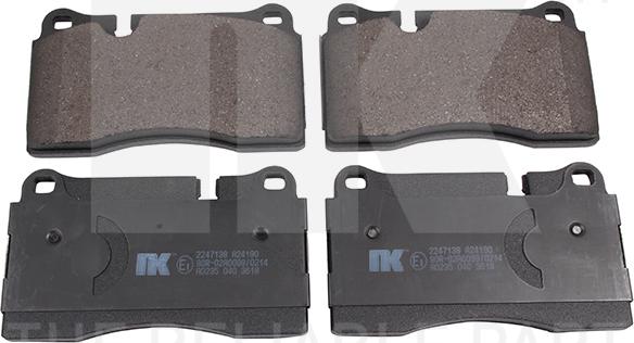 NK 2247138 - Brake Pad Set, disc brake autospares.lv