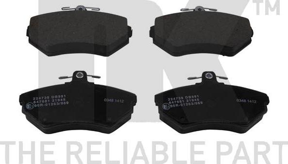 NK 224739 - Brake Pad Set, disc brake autospares.lv