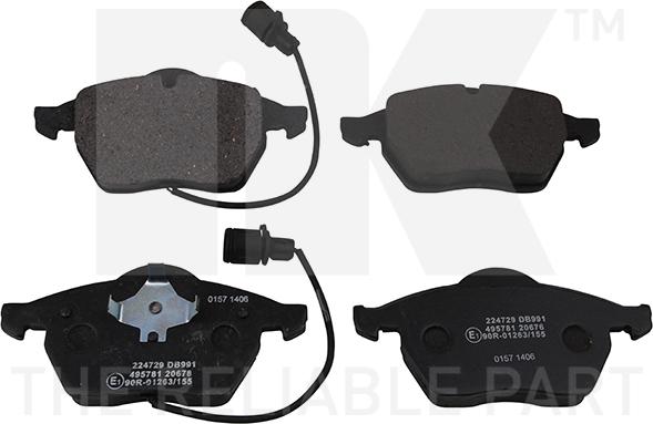 NK 224729 - Brake Pad Set, disc brake autospares.lv