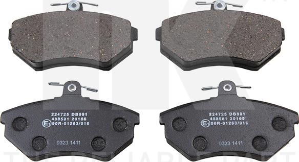 NK 224725 - Brake Pad Set, disc brake autospares.lv