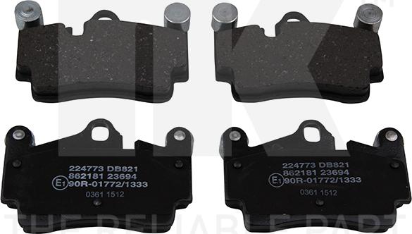 NK 224 773 - Brake Pad Set, disc brake autospares.lv