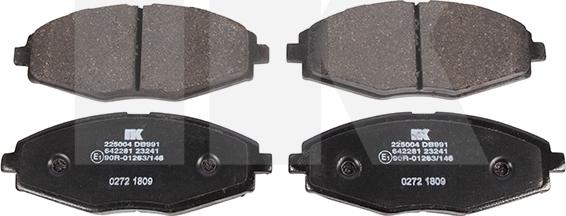 NK 225004 - Brake Pad Set, disc brake autospares.lv