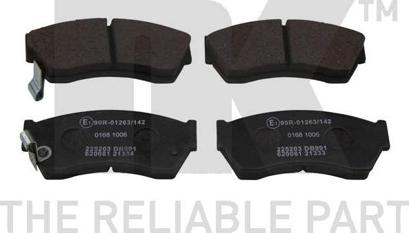 NK 225203 - Brake Pad Set, disc brake autospares.lv