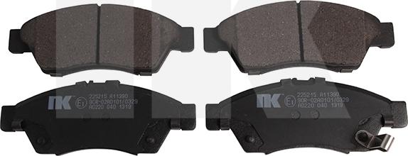 NK 225215 - Brake Pad Set, disc brake autospares.lv