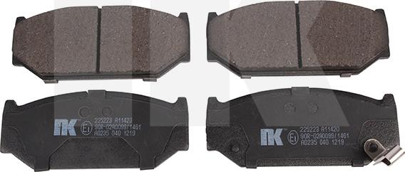 NK 225223 - Brake Pad Set, disc brake autospares.lv