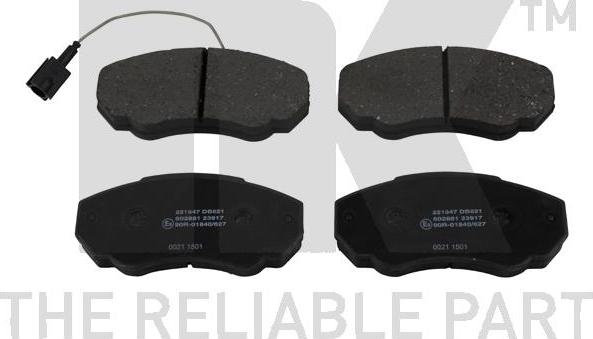 NK 221947 - Brake Pad Set, disc brake autospares.lv