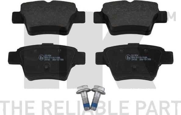 NK 221954 - Brake Pad Set, disc brake autospares.lv