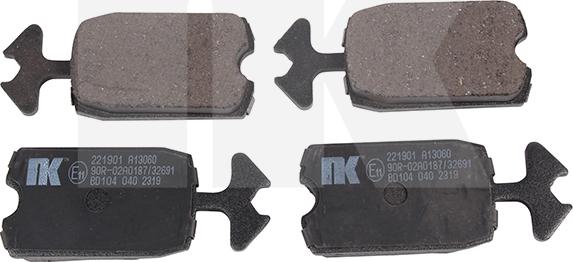 NK 221901 - Brake Pad Set, disc brake autospares.lv