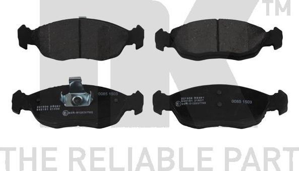 NK 221936 - Brake Pad Set, disc brake autospares.lv