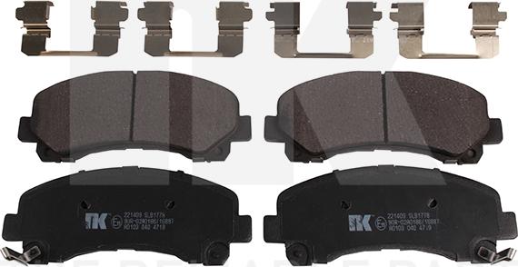 NK 221409 - Brake Pad Set, disc brake autospares.lv