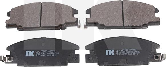 NK 221405 - Brake Pad Set, disc brake autospares.lv