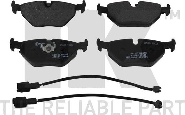 NK 221507 - Brake Pad Set, disc brake autospares.lv