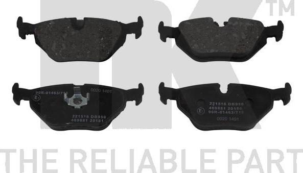 NK 221516 - Brake Pad Set, disc brake autospares.lv