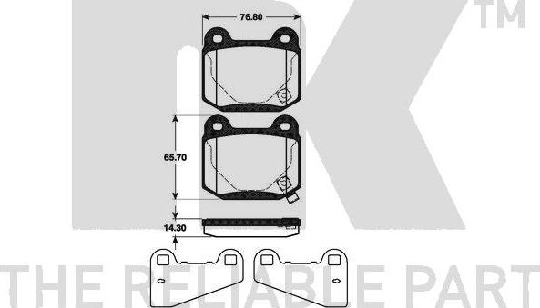 NK 221511 - Brake Pad Set, disc brake autospares.lv