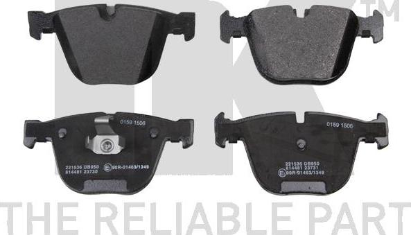 NK 221536 - Brake Pad Set, disc brake autospares.lv