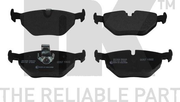 NK 221520 - Brake Pad Set, disc brake autospares.lv