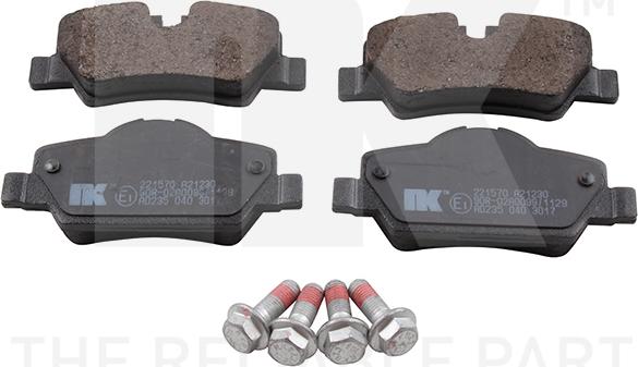 NK 221570 - Brake Pad Set, disc brake autospares.lv