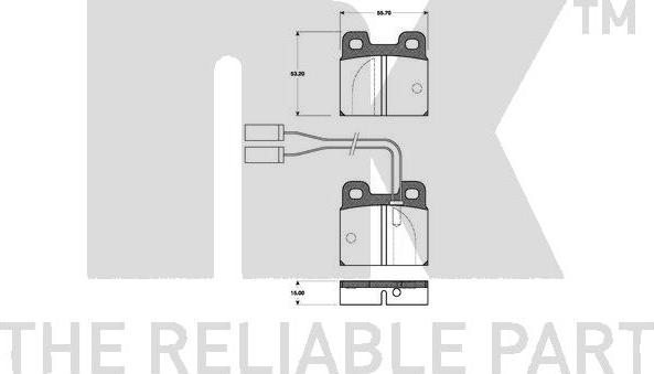 NK 221006 - Brake Pad Set, disc brake autospares.lv