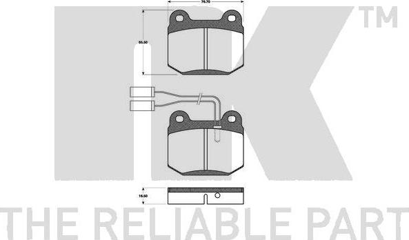 NK 221007 - Brake Pad Set, disc brake autospares.lv