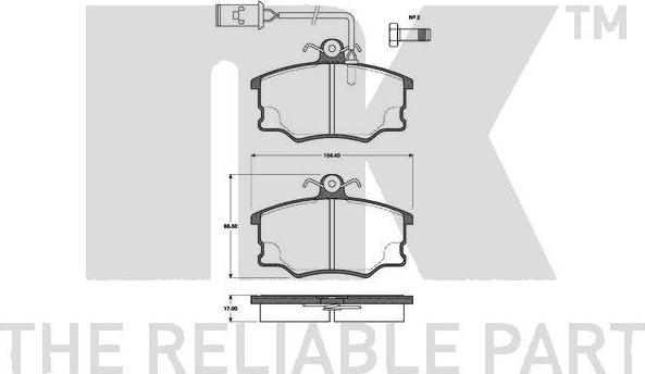 NK 221013 - Brake Pad Set, disc brake autospares.lv